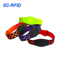 Hochwertige Verstellbare RFID-Silikonarmbänder 125kHz 13,56MHz mit Sublimationsdruck-Logo Armbänder