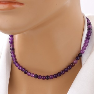 Collana Bohemien Artigianale Trendy con Perle di Pietra Zebra Naturale, Gemma Lucidata per Amanti dei Cristalli, Regalo Antistress, da Indossare Ogni Giorno - Product Image 4