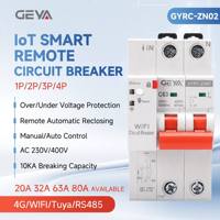 GEYA TUYA WiFi Smart MCB Mini disjoncteur intelligent, interrupteurs à commande à distance mobiles, protection contre les surcharges et les courts-circuits, interrupteur intelligent