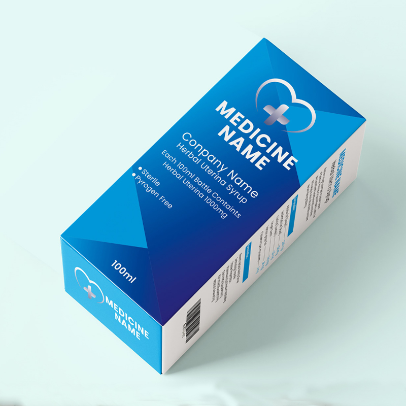 Wholesales Customization Vitamin Herbal Medicine Packaging Paper Folding Box for Medicine Packaging