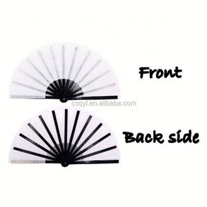 Abanico Plegable de Bambú Personalizado con Logotipo 2025, 33 cm, Colorido, Publicitario, DIY, Regalo Promocional - Product Image 3