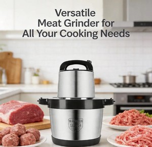 <span class=keywords><strong>Hachoir</strong></span> à <span class=keywords><strong>viande</strong></span> en acier inoxydable 6L-Robot culinaire multifonctionnel pour hacher, mélanger et purée de bébé, <span class=keywords><strong>hachoir</strong></span> électrique avec lames - Product Image 3