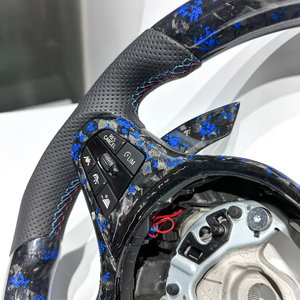 Volant en fibre de carbone forgée LED de qualité OEM pour <span class=keywords><strong>BMW</strong></span>, séries E46 M3 X5 E53 E63 X1 F48 E84 E61 E34 E60 M5 E43 328i E90 - Product Image 2