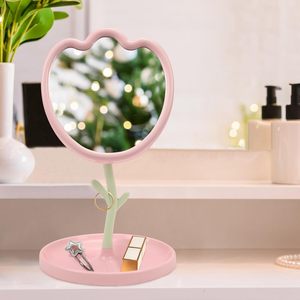 Miroir de maquillage floral haut de gamme en forme de tulipe, miroir de table rotatif pour retouches, miroir de courtoisie Princesse - Product Image 5