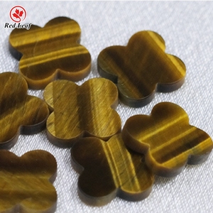 Pierre naturelle trèfle à quatre feuilles Redleaf, prix de gros, 8-13mm, quatre fleurs, <span class=keywords><strong>agate</strong></span> noire et rouge, couleur bleue - Product Image 5