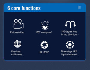 Lente única impermeable 1 metro endoscopio Full HD Cámara endoscopio sistema de cámara Usb Android boroscopio corto Focal - Product Image 4