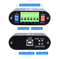USB-B Waveshare Kartu Antarmuka Komunikasi Bus Penganalisis Data CAN FD Kelas Industri Adaptor USB B630 Tegangan Operasi 5V