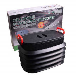 Seau <span class=keywords><strong>de</strong></span> <span class=keywords><strong>rangement</strong></span> pliable portable, organisateur <span class=keywords><strong>de</strong></span> coffre <span class=keywords><strong>de</strong></span> voiture pliable avec conteneur pour dossier et plateau pratique - Product Image 5