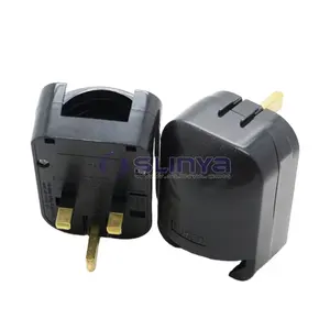 3 Flat Pin UK Standard Plug Home Office DIY Wire Connect Power Adapter