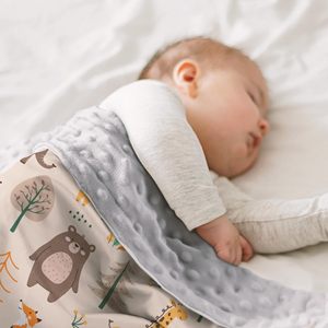 CPC belgelendirme yüksek kalite özel süblimasyon % 100% Polyester organik nokta süper yumuşak Minky nokta bebek battaniye yenidoğan için - Product Image 6