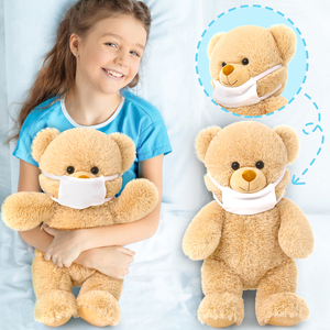 Vente chaude Masque Soins Ours En Peluche Jouet pour Enfant Parents Baby Shower Noël Partu Humeur Apaisant Aide Dormir Cadeaux - Product Image 2
