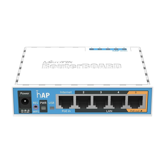 MikroTik RB951Ui-2HnD Enterprise Router Used 2.4G Wireless 6-Port 5GE+POE Custom Power Source up to 300Mbps FTTx Use