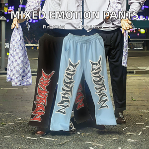 กางเกงกีฬาขายาวสำหรับผู้ชายกางเกงผ้าคอตตอนผสมดีไซน์ตามสั่งพิมพ์ลายพลอยเทียมคุณภาพสูงยืดหยุ่นขนาดกลาง - Product Image 2