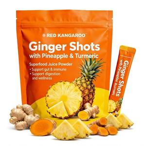 Mezcla de Bebida Instantánea en Polvo de Jengibre, Piña y Cúrcuma de Marca Privada, Suplemento Herbal para el Apoyo Inmunológico, Energía y <span class=keywords><strong>Digestión</strong></span> - Product Image 1