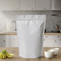 Sachets refermables en Mylar blanc mat personnalisés, recyclables, en aluminium, avec fermeture éclair, pour aliments pour animaux et gelée, anti-odeur, 3,5 g