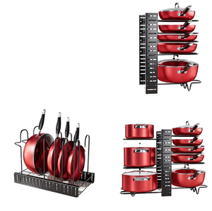 Porte-casserole de cuisine réglable étagère <span class=keywords><strong>organisateur</strong></span> de casseroles 8 niveaux supports de casseroles et poêles <span class=keywords><strong>organisateur</strong></span> pour armoire - Product Image 2