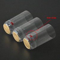 Capsule thermorétractable transparente en PVC pour bouteille de vin, design professionnel, 30 mm, 31,5 mm, avec bande de déchirement