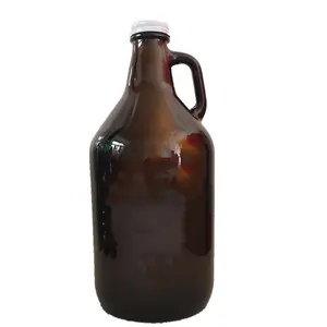 زجاجة بيرة من الكهرمان سعة 2 لترًا و64 أونصة مصنوعة في كاليفورنيا متوفرة للبيع بالجملة