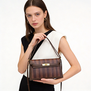 Sac à main en bois élégant et écologique pour femmes, sac à main de soirée portable à la mode pour les fêtes de printemps - Product Image 5