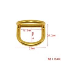 Connecteur en métal double anneau en D de 16 mm pour la personnalisation de ceintures de bagages, sacs à main et vêtements DIY
