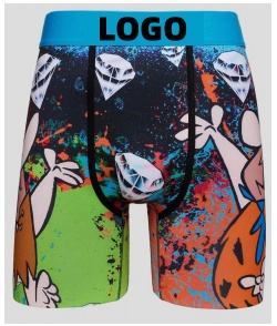 Boxers mi-hauts imprimés CELINNE pour hommes, en spandex et polyester respirant, motif tricoté - Product Image 2