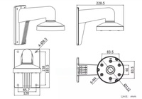 Caméra dôme murale CCTV DS-1273ZJ-130-TRL en alliage d'aluminium, accessoires de surveillance en stock