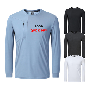 Custom Logo <b>Men's</b> Quick Dry Fitness Training Top Tee GYM Tshirt Long Sleeve Compression <b>Turtle</b> Mock <b>Neck</b> Workout T Shirts - Product Image 3