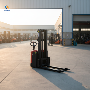 HaoRun CDD20 Semi-Electric Hydraulic Lift Stacker Lead-Acid Battery 1150x160x50 Fork Dimensions Portable Indoor Use - Product Image 3