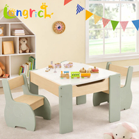 Ensemble table et chaise Montessori en forme d'éléphant avec tableau noir et rangement, bureau d'activités unisexe pour tout-petits pour la maison et la garderie