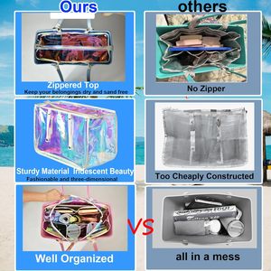 Custom <b>Beach</b> Bag Organizer with Zipper for X Large Bogg Bag <b>Accessories</b> Inserts Waterproof Rigid Insert Divider Pouch - Product Image 4