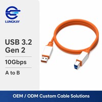 Cable USB 3.2 Gen 2 Tipo A Macho a Tipo B Macho, Cable de Datos de 10 Gbps para Equipos Industriales, Interfaz de Audio, Teclado MIDI