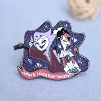 Fabricants chinois de pin's en émail dur personnalisés de haute qualité, en zinc plaqué argent, avec paillettes, sur le thème de l'anime