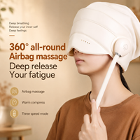 Nouveaux produits personnalisés 2-en-1 Air tête et masseur pour les yeux Compression de chaleur pour la santé des yeux Masseur de sommeil intelligent masajeador de cabeza