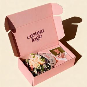 Boîte d'expédition pour fleuristes en gros, boîte en carton ondulé personnalisée avec insert, transport sécurisé pour les bouquets, boîte d'expédition pour fleurs - Product Image 4