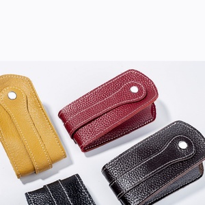 Boshiho Custom logo <b>Key</b> Pouch Keyring Best Quality Keychain <b>Key</b> Holder <b>Leather</b> Travel Car for <b>Key</b> Holder - Product Image 2