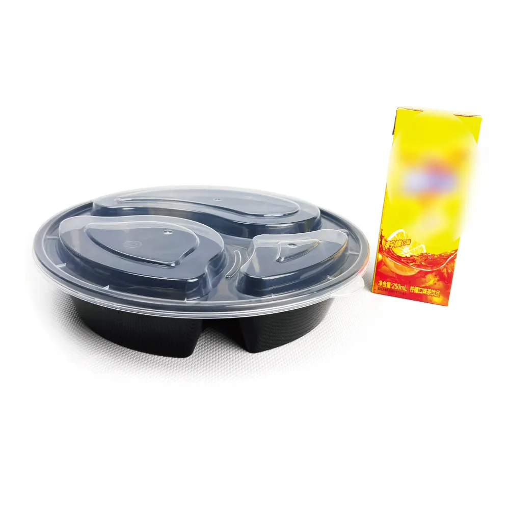 नि: शुल्क नमूने जाने के लिए बॉक्स रेस्तरां प्लास्टिक डिस्पोजेबल खाद्य कंटेनर पुन: प्रयोज्य पीपी माइक्रोवेव सुरक्षित Takeout भोजन प्रस्तुत करने का खाद्य कंटेनर