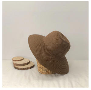 Chapeaux de paille tissés en gros pour femmes, style Hepburn, à <span class=keywords><strong>large</strong></span> bord, pour l'été et la plage - Product Image 6