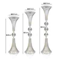 Vente en gros de porte-fleurs en acrylique transparent de haute qualité Décoration de table de mariage et de fête Vase transparent en acrylique Décoration de mariage
