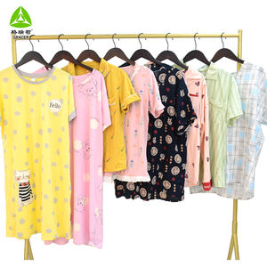 格蕾丝女士二手棉睡衣批量批发直接制造商。柔软亲肤的各种款式发货。 - Product Image 5