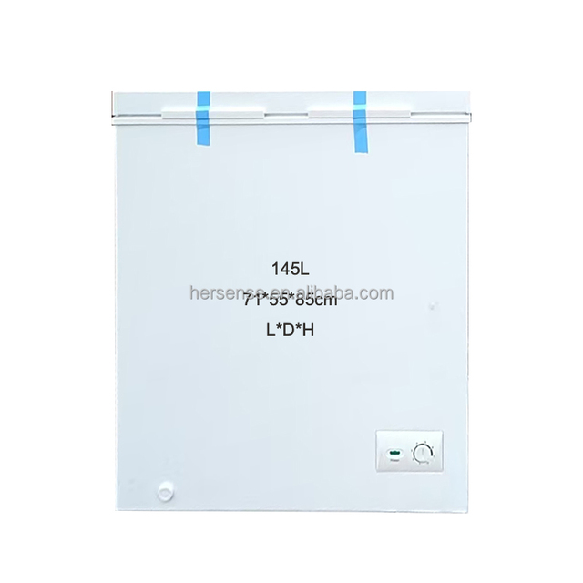 145 Liter Single Door Frost-Free Energy-Saving Black Freezer 5 Cubic Feet 110V/220V Temperature Adjustment for Hotel Household