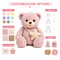 Peluche Ours Brodé Personnalisé Direct Usine, Anti-Stress, Tissu Ultra Doux, Artisanat OEM/ODM pour Marques IP Originales