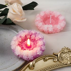 Vela aromática floral vintage hecha a mano con forma de flor para decoración del hogar, regalo de boda - Product Image 2