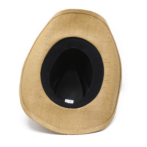 หมวกฟางชายหาดแจ๊ซซี่อินเทรนด์2024สำหรับผู้ชายหมวกคาวบอยตะวันตกสำหรับตกแต่งด้วยเชือกหนัง PU สำหรับฤดูใบไม้ผลิฤดูร้อน - Product Image 6