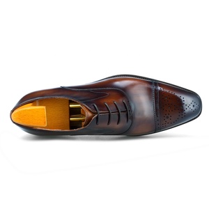 F64-SH2 nuovo elegante classico Brogue Oxford ufficio moda da sposa fatti a mano in vera <span class=keywords><strong>pelle</strong></span> formale <span class=keywords><strong>scarpe</strong></span> da <span class=keywords><strong>uomo</strong></span> - Product Image 3