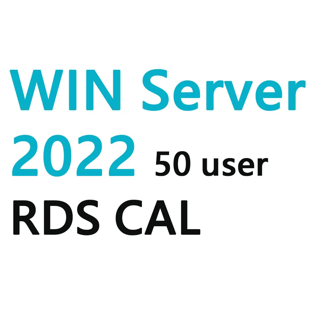 เซิร์ฟเวอร์ Win ของแท้ 2022 เดสก์ท็อประยะไกล 50 ผู้ใช้ Cal Win Server 2022 RDS 50 ใบอนุญาต Cal ส่งทางอีเมล