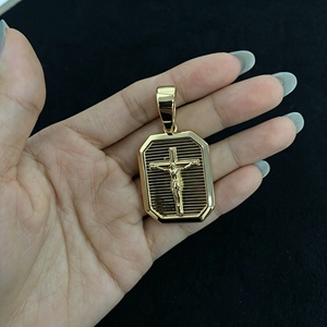 HUIYUE Atacado: Colar Masculino de Luxo Banhado a Ouro 18k com Pingente de Jesus em Latão Personalizado – Oferta Imperdível - Product Image 6