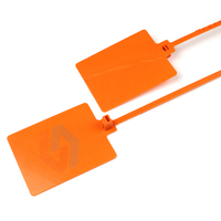 Sceau de sécurité en plastique réglable SK4001P, anti-effraction, à serrage progressif, avec grande étiquette pour la logistique et les colis e-commerce