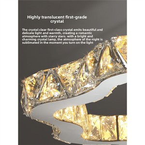 Nuovo Lampadario <span class=keywords><strong>a</strong></span> <span class=keywords><strong>Sospensione</strong></span> LED Multistrato in Acciaio Inox e Cristallo, Stile Lusso Leggero, <span class=keywords><strong>per</strong></span> Hall di Hotel, Soggiorno, <span class=keywords><strong>Camera</strong></span> <span class=keywords><strong>da</strong></span> <span class=keywords><strong>Letto</strong></span>, Colore Prugna - Product Image 4