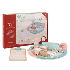 Enfants enfants semblant jouer en <span class=keywords><strong>bois</strong></span> maison de jeu jeu de rôle <span class=keywords><strong>chariot</strong></span> jouet médecin infirmière plateau médical ensemble jouets pour enfants - Product Image 5
