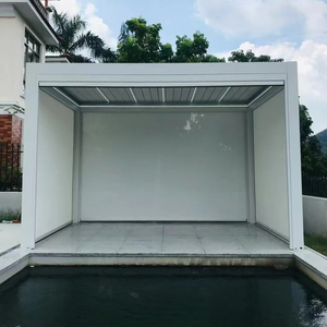 Loại 175 ikesteel 3x3M tự động bioclimatic pergola louvered kính cho ngoài trời gazebo ban công pergola từ xa cho tối ưu - Product Image 3